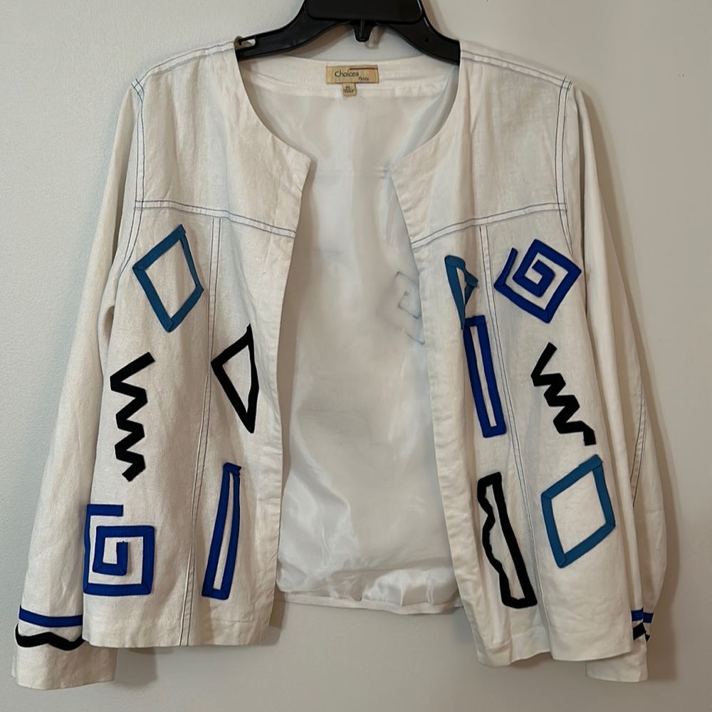 Patterned Linen Jacket